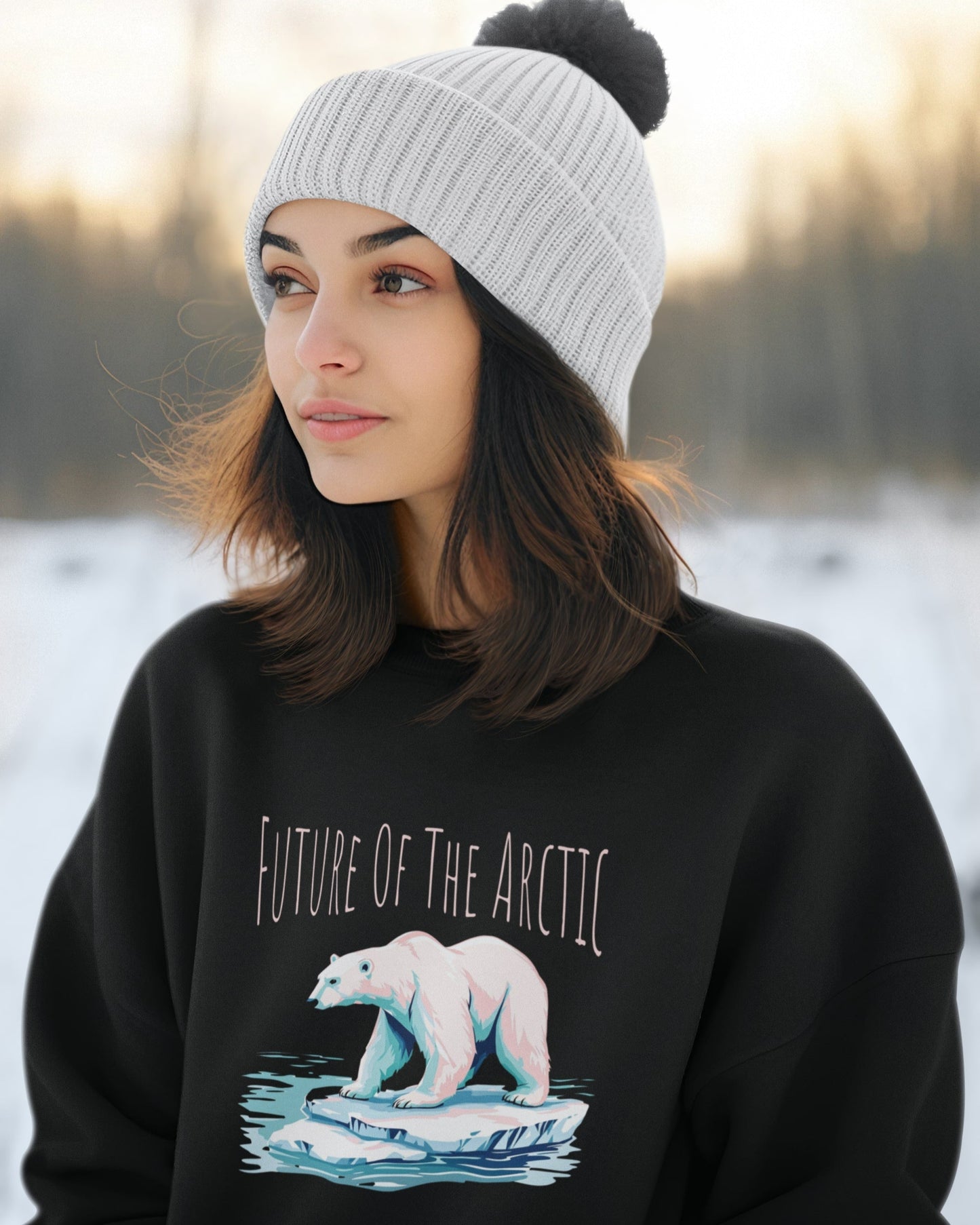 Sustainable Woman's Sweatshirt – Polar Bear