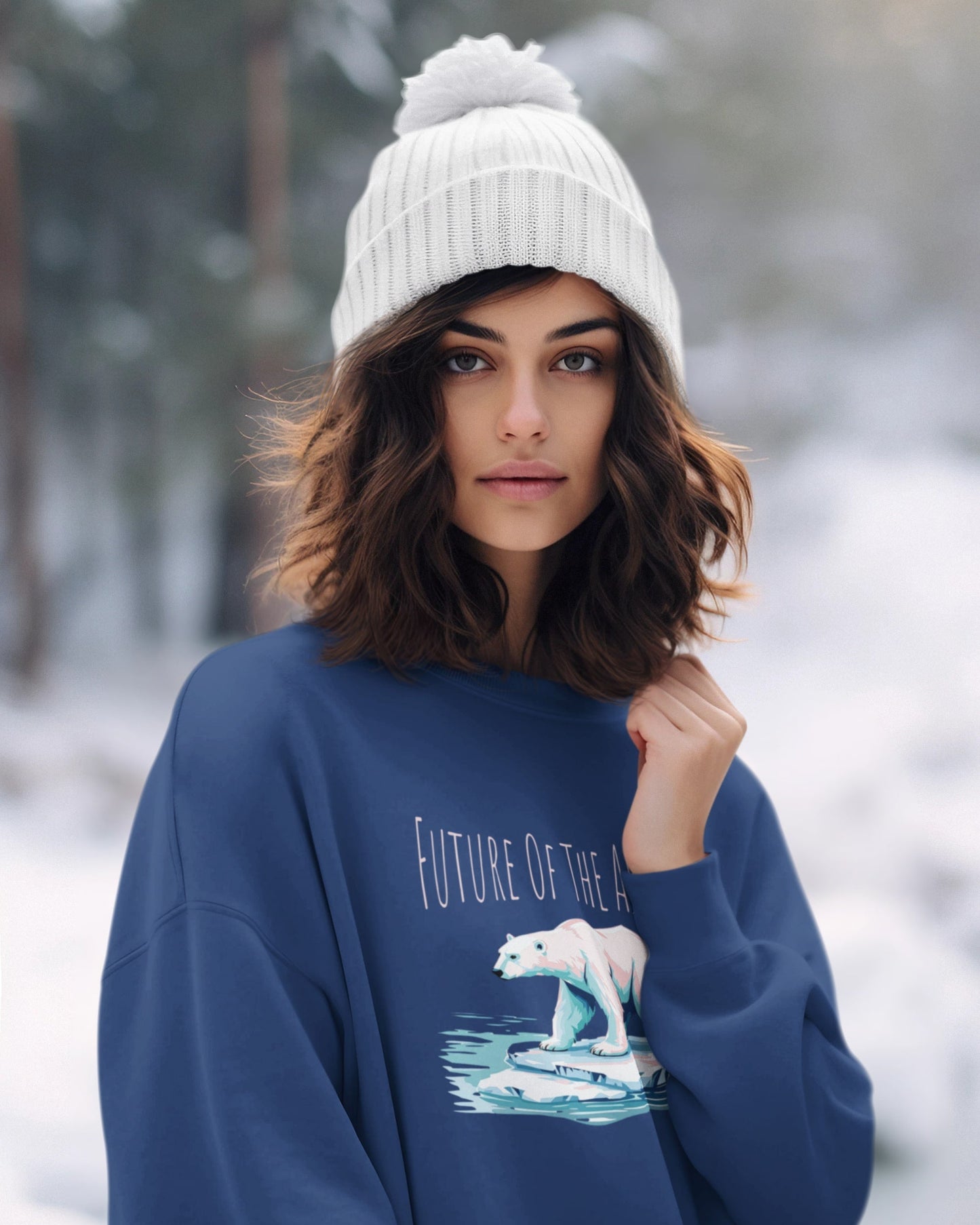 Sustainable Woman's Sweatshirt – Polar Bear