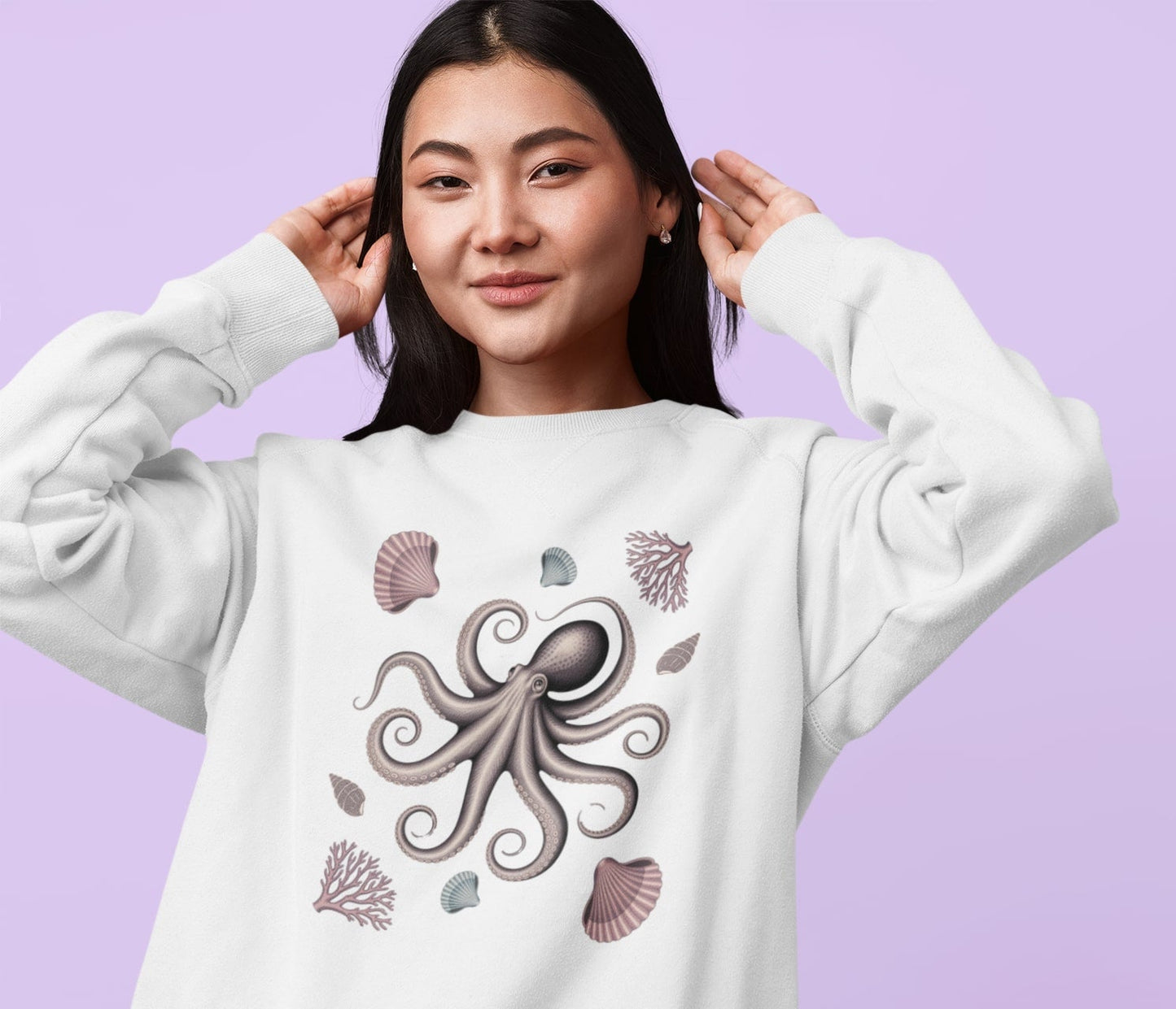 Woman's Sustainable Sweatshirt – Octopus