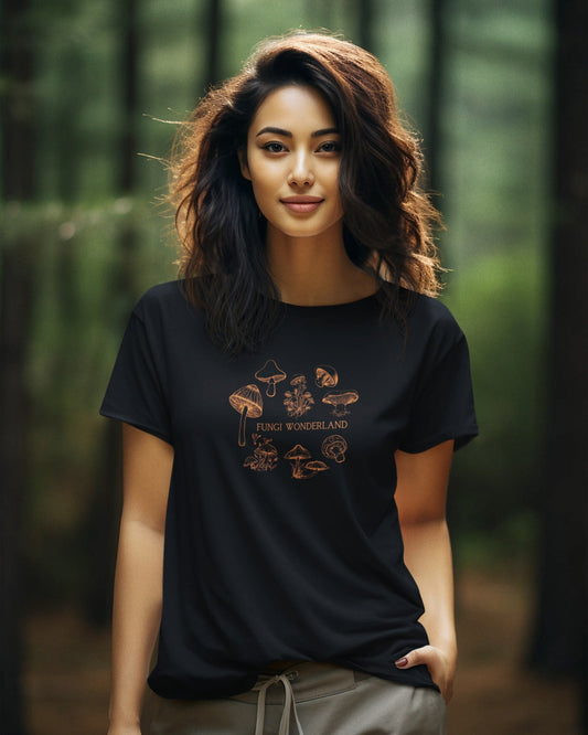 Organic Cotton Tee - Mushrooms