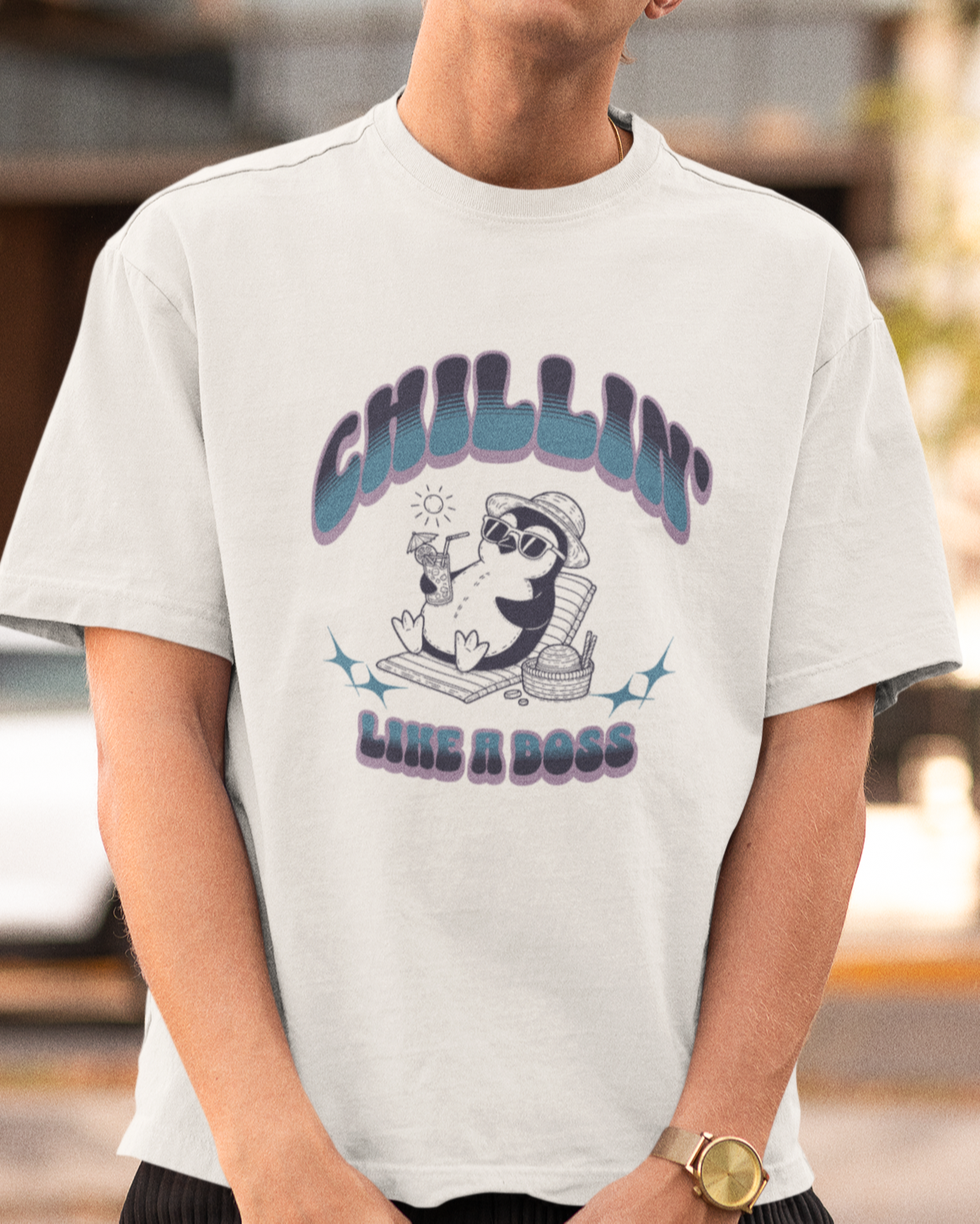 Eco-Friendly Men's T-Shirt - Chillin' like a boss