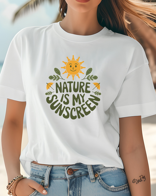 Organic Cotton T-Shirt – Nature Is My Sunscreen