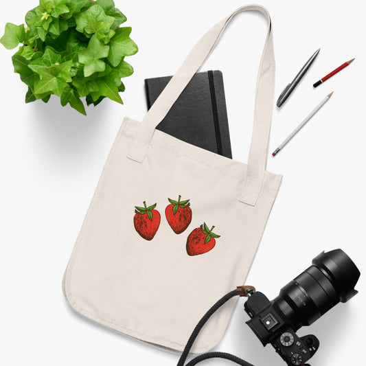 Eco-Friendly Strawberry Tote Bag