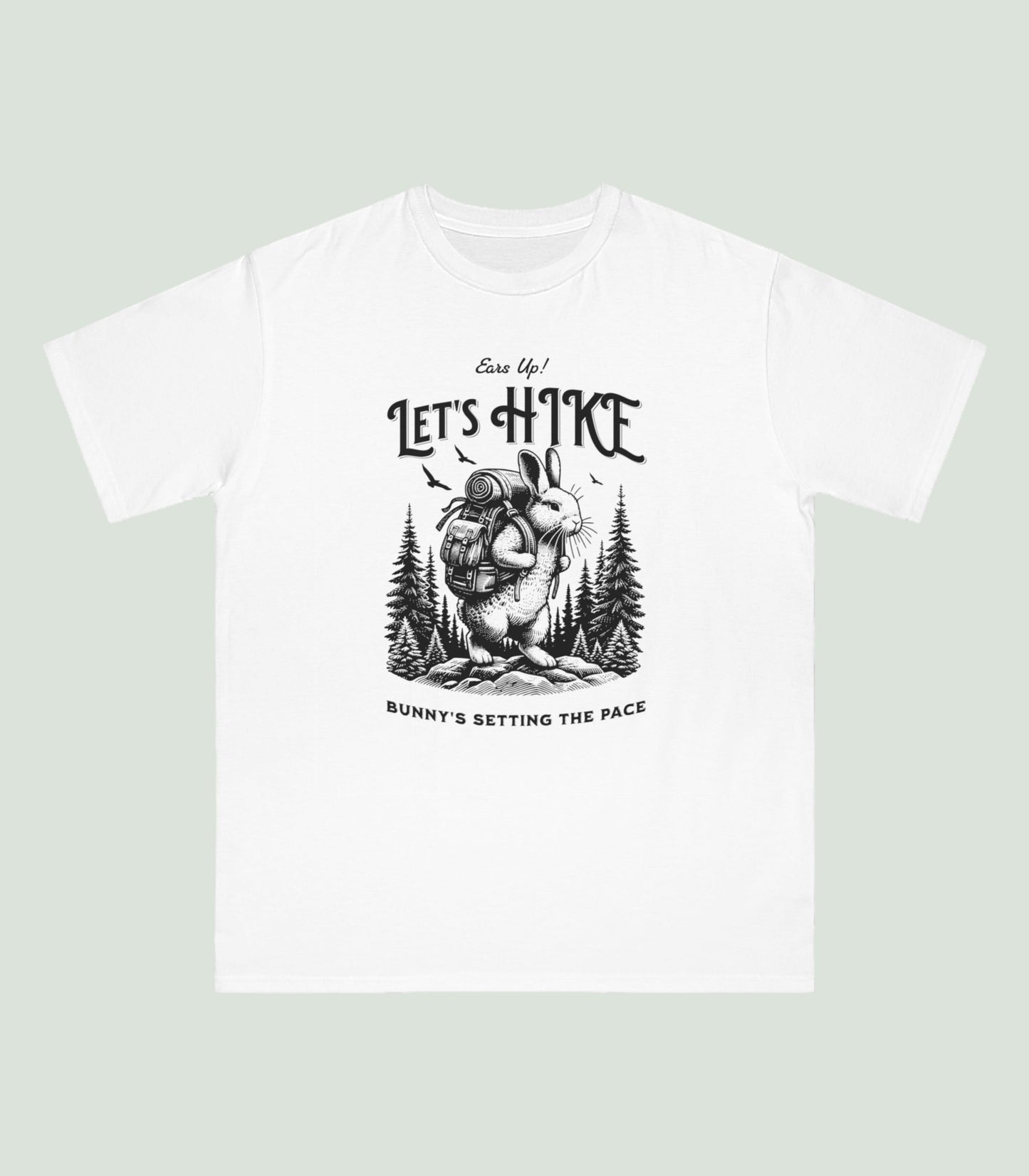 Eco-Friendly Nature T-Shirt – Hiking Bunny