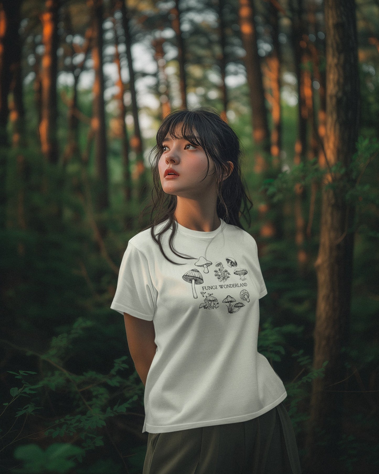 Organic Cotton Tee - Mushrooms