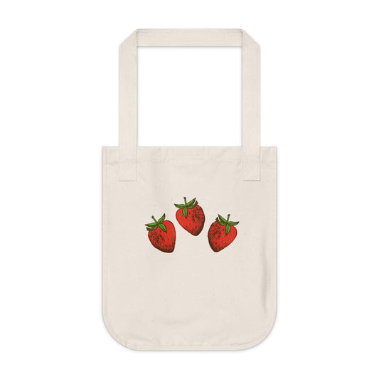 Eco-Friendly Strawberry Tote Bag