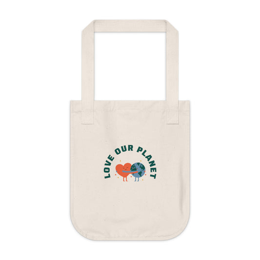 Cotton Tote Bag - Love our planet