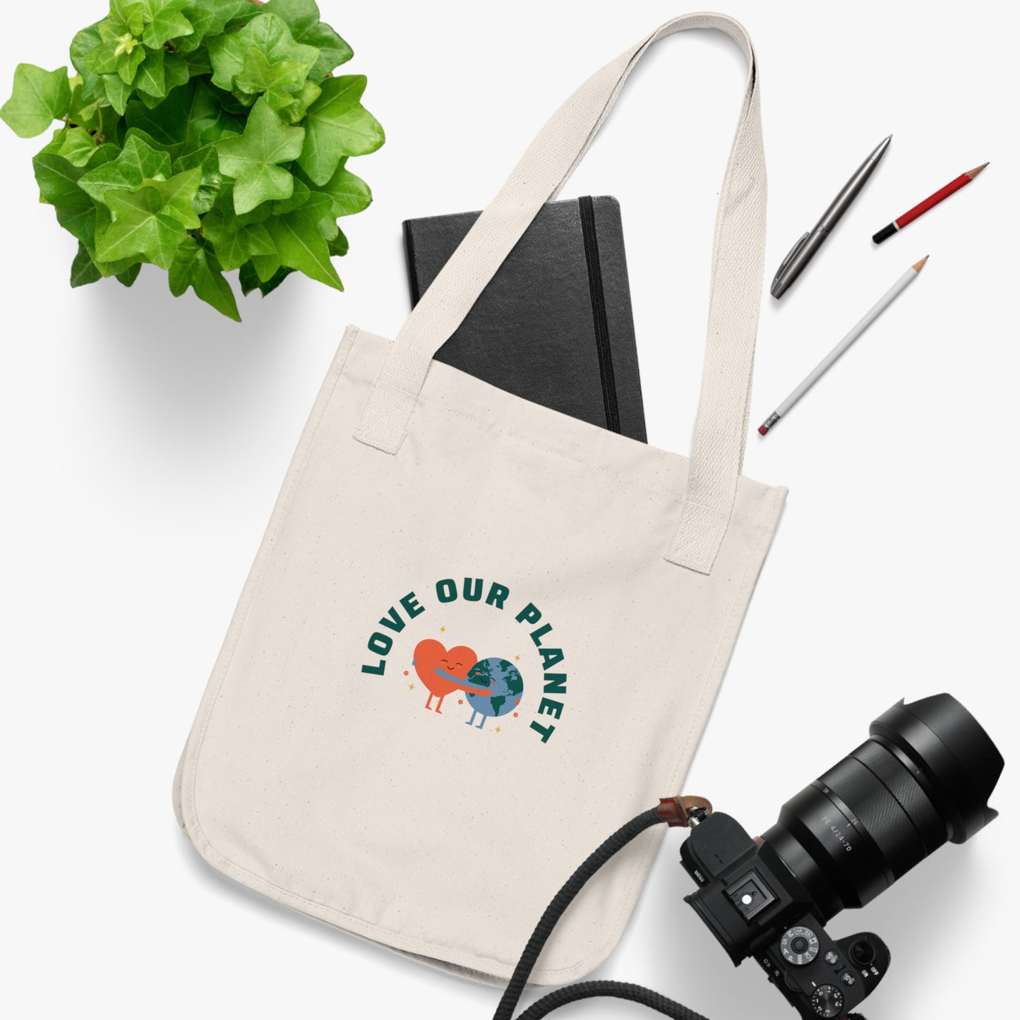 Cotton Tote Bag - Love our planet