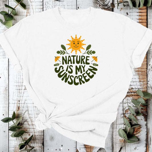 Organic Cotton T-Shirt – Nature Is My Sunscreen