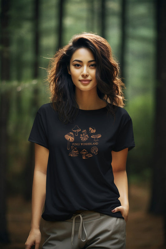 Organic Cotton Tee - Mushrooms