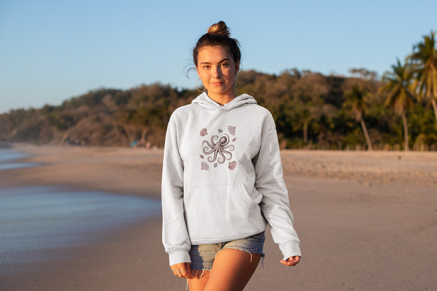 Woman's Sustainable Hoodie – Octopus