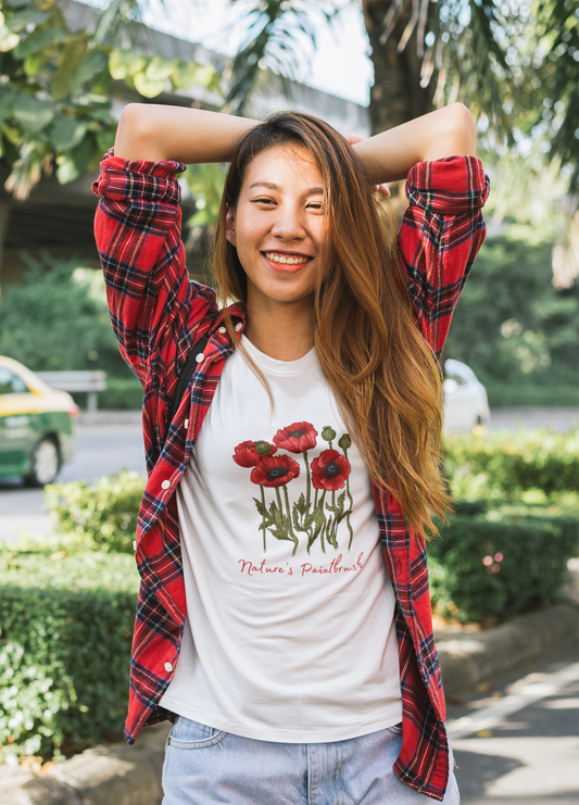 Eco-Friendly Nature T-Shirt – Poppies